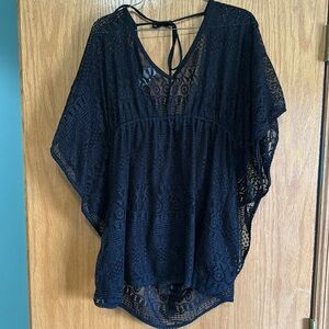 Black Lace Swim Coverup
